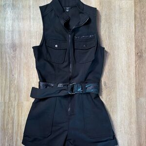 Guess Black Utility Jumpsuit